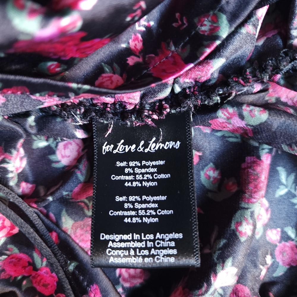 For Love And Lemons Melrose Satin Ruched Mini Dress Pin Up Girl Cocktail - Picture 8 of 12